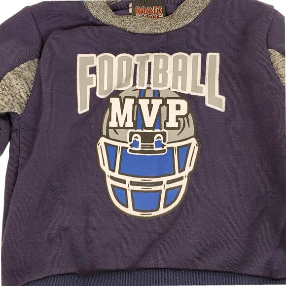 Mad Game 2-Piece Sweatsuit Vest and Shirt Set 12 Months Football MVP Sports NWT - Picture 7 of 12